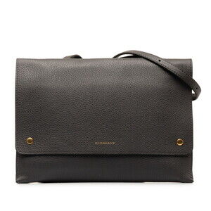 BURBERRY Black Leather Shoulder Bag